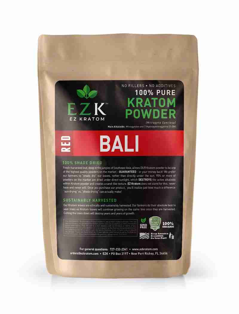 EZK Red Bali kratom 30g back