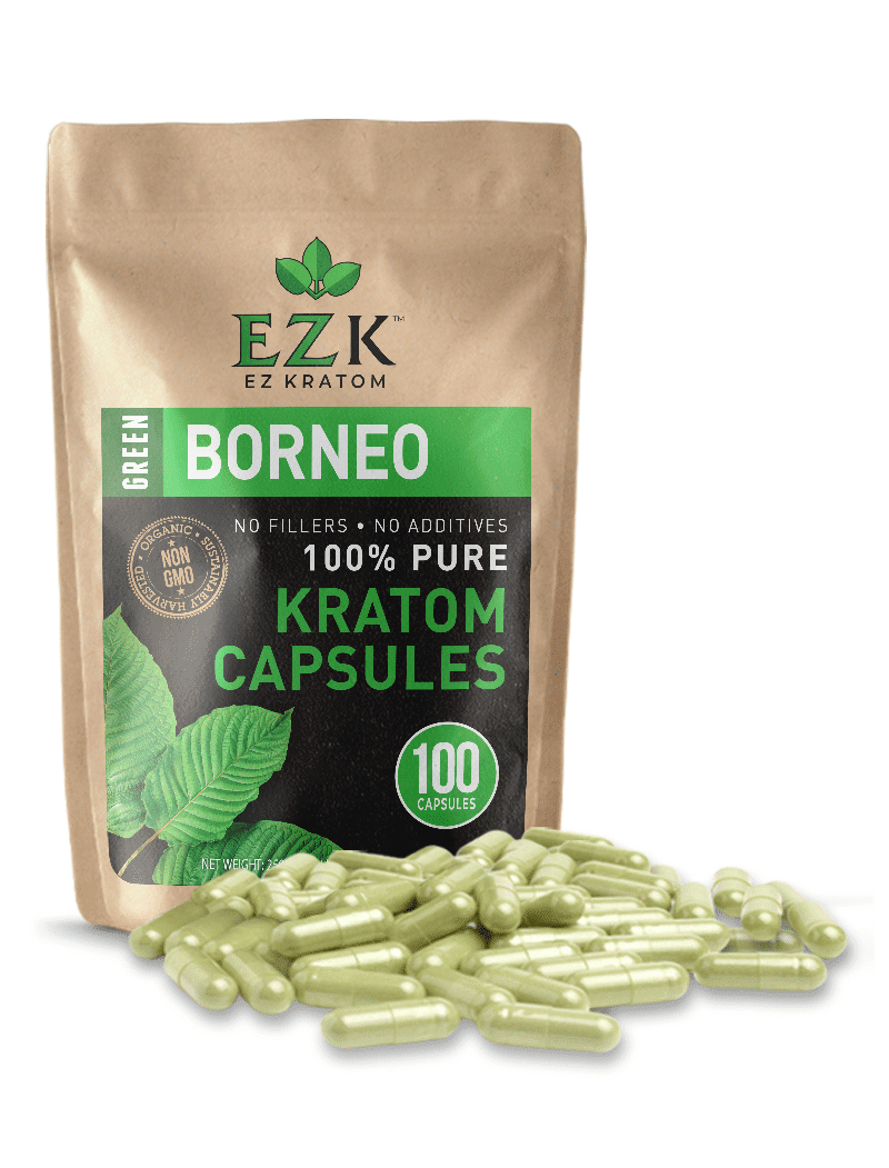 Green Borneo Kratom Powder Capsules | EZ Kratom Reviews