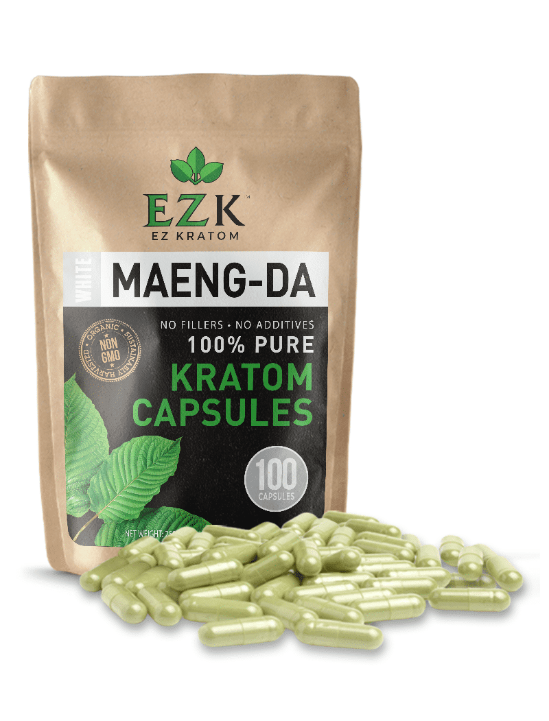 White Maeng Da Kratom Powder Capsules | Bulk Kratom | Kratom Near Me